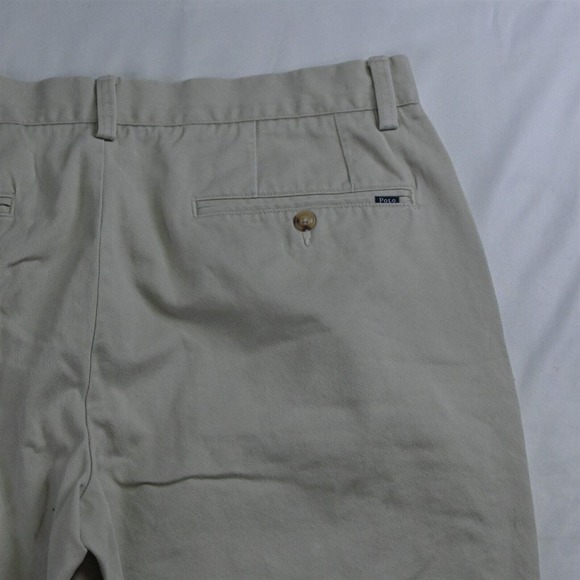 Polo Ralph Lauren‎ 33 x 9" Khaki Recent Flat Front Chino Shorts - Picture 4 of 5